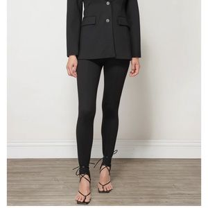 Jules Knit Stirrup Legging in Black